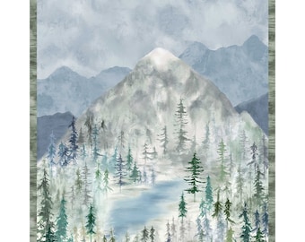 Majestic Mountain PANEL by Whistler Studios for Windham Fabrics - approx 35"x42"