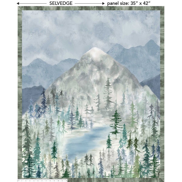 Majestic Mountain PANEL by Whistler Studios for Windham Fabrics - approx 35"x42"