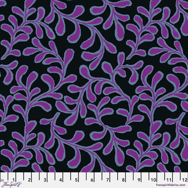 Twig in Black From Kaffe Fassett Collective February 2023 Collection by Free Spirit Fabric