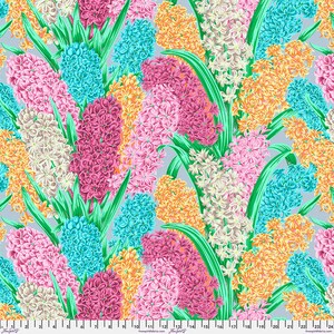 KAFFE FASSETT Hyacinthus in GREY by Philip Jacobs from the Kaffe Fassett Collective by FreeSpirit Fabric