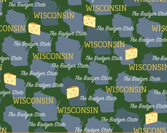 End of Bolt - 21"x44" Wisconsin The Badger State from State Pride Collection by Windham Fabric