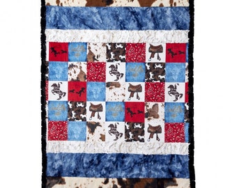 Giddy Up! Picture Perfect Cuddle® MINKY KIT from Shannon Fabrics - approx. 38"x 58"