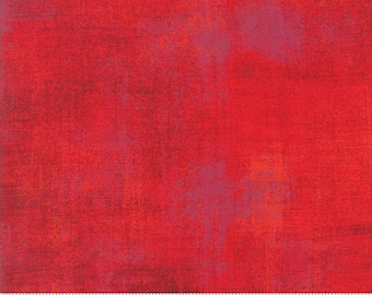 Grunge Basic en rojo rocacco de Moda Fabrics - 100 % algodón de calidad Quilt Shop