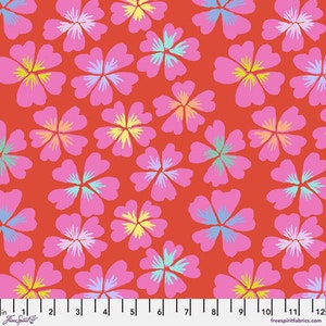 Kaffe Fassett - Petals in Red from the Kaffe Fassett Collective by Free Spirit Fabric 100% Cotton Fabric
