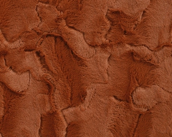Solid Spice New York Luxe Snuggle Luxury Furry MINKY di EZ Fabrics - Perfetto per abbigliamento, coperte, accessori per neonati e bambini
