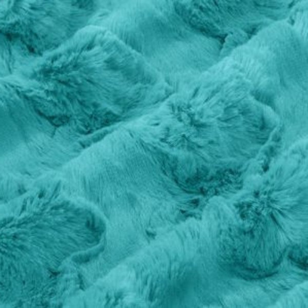 Luxe Cuddle® Glacier in Teal Blue High Pile Plush MINKY from Shannon Fabric- 15mm