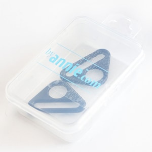 1&quot; Flat Triangle Ring - Black Metal, Set of Two from Patterns By Annie