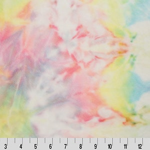 Tie Dye Cuddle® in Pastel From Shannon Fabrics - 3mm Pile - Pick Your Cut