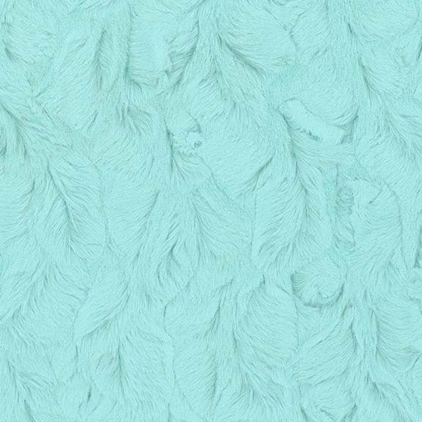 MINKY - Robins Egg Blue Bella from EZ Snuggle Minky Fur Collection