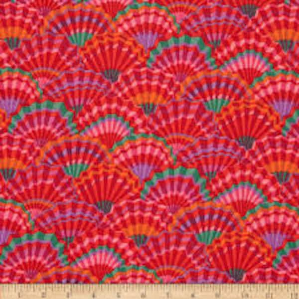 Kaffe Fassett Fabric- Paper Fans in Red From Kaffe Fassett Collective Classics Collection by FreeSpirit Fabric