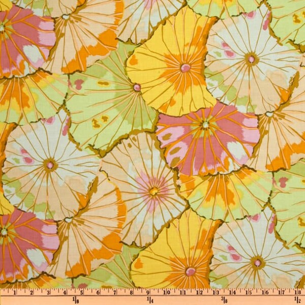 Kaffe Fassett Fabric by the Yard- Lotus Leaf in Jade From Kaffe Fassett Collective Classics Collection by FreeSpirit Fabric