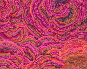 Tkanina Kaffe Fassett – Grzyby drzewne w kolorze różowym z kolekcji Kaffe Fassett Collective Classics firmy Free Spirit Fabric