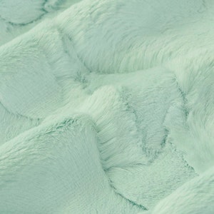 Ice Blue Luxe Cuddle® Hide Furry Fabric from Shannon Fabric's Minky Collection- 10mm Pile
