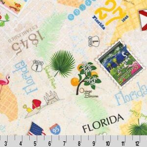 FUORI PRODUZIONE - Dove sei stato? Stati Digital Cuddle® Florida MINKY peluche della collezione Digital Cuddle di Shannon Fabric - pelo da 2,5 mm
