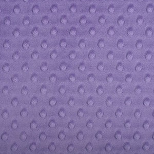 May include: Purple minky fabric with a textured dot pattern.