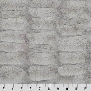 Luxury Luxe Cuddle® Milan in Silver From Shannon Fabrics Furry MINKY Collection- Sold Unstretched By the Yard- See Notes