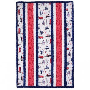 Veículos de resgate 9-1-1 Fabulous 5 Cuddle MINKY KIT da Shannon Fabrics inclui 5 tiras pré-cortadas de 10", padrão e encadernação