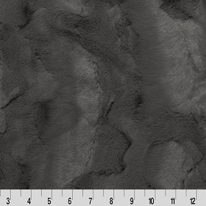MINKY - Luxe Cuddle® Mirage Extra Ancho de 80" en Tela Peluda Gris Carbón de Shannon Fabrics
