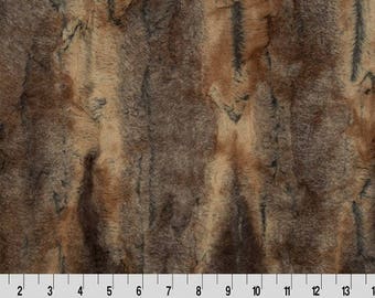 MINKY - Red Fox Amber/Taupe Luxe Cuddle from Shannon Fabrics - Choose Your Cut