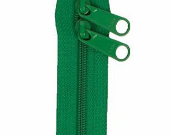 30" JEWEL GREEN #4.5 Nylon-Coil Handbag Double Slide Zipper from By Annie