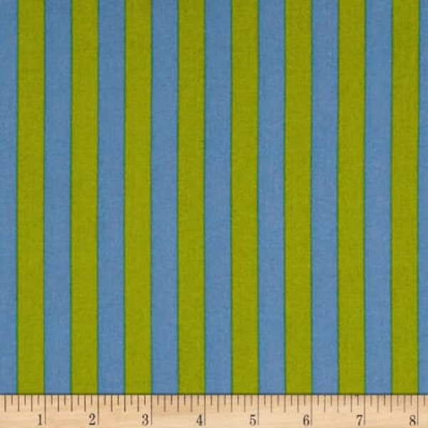 TULA PINK 1/2" Tent Stripes in Myrtle From True Colors Pom Poms and Stripes Collection by FreeSpirit Fabric