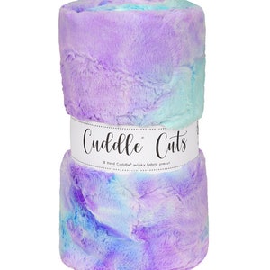 2 Yard Luxe Cuddle® Cut in Sorbet Mermaid Purple (72"x60") Peluche MINKY di Shannon Fabrics - Pelo da 10 mm