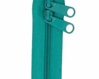 30" EMERALD GREEN #4.5 Nylon-Coil Handbag Double Slide Zipper from By Annie