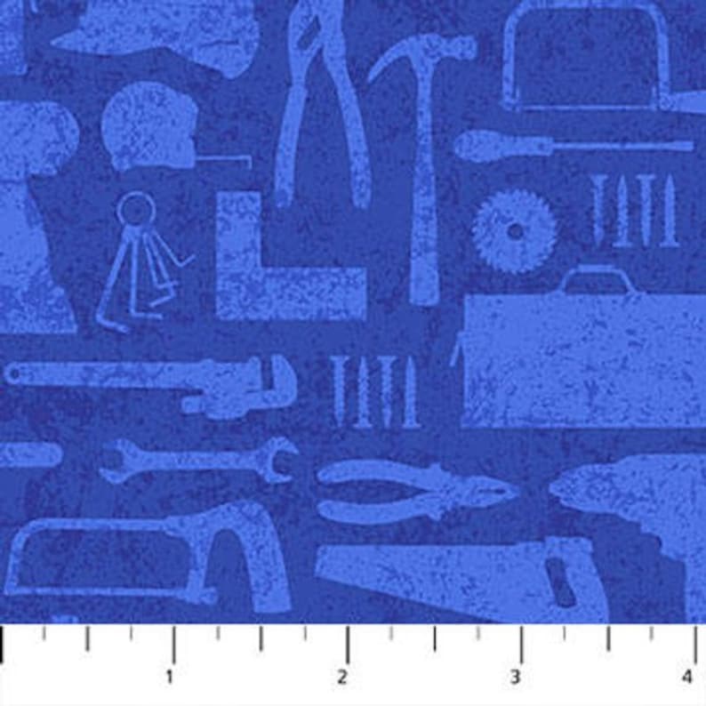 1 Panel Plus 11 Fabrics = 12 Fabrics Total Nuts and Bolts Bundle from Northcott Fabrics