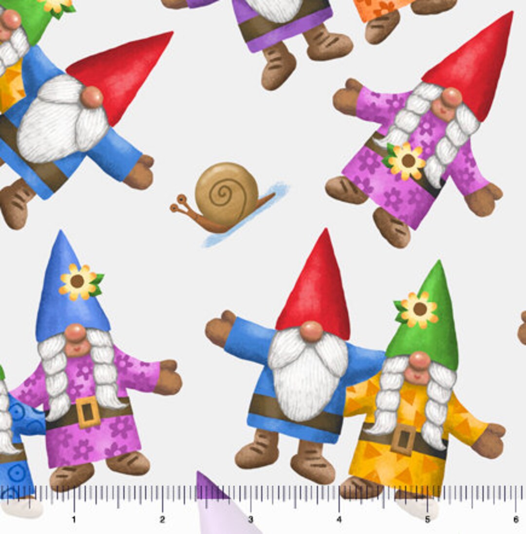 Tossed Gnomes in Multi From Home Sweet Gnome Collection by Etsy