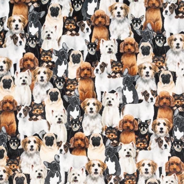 Dog Print Minky Fabric Etsy