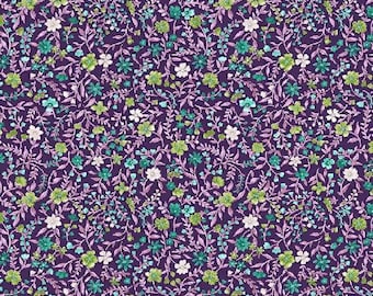 Blooming Vine in Aubergine from In Bloom Collection by Windham Fabrics - 100% Cotton Fabric