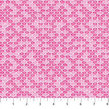 Mermaid Glitter Pink Fabric - Northcott Fabric – Half Moon Fabrics