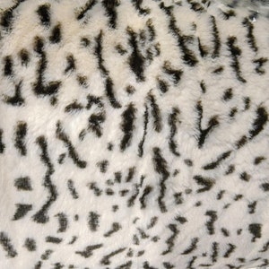 Snöpärl Leopard Minky Päls Från EZ Fabric