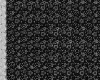 Sun Stitch Pattern in Black from Opposites Attract Collection by Timeless Treasures - 100% High Quality Cotton- You Choose the Cut