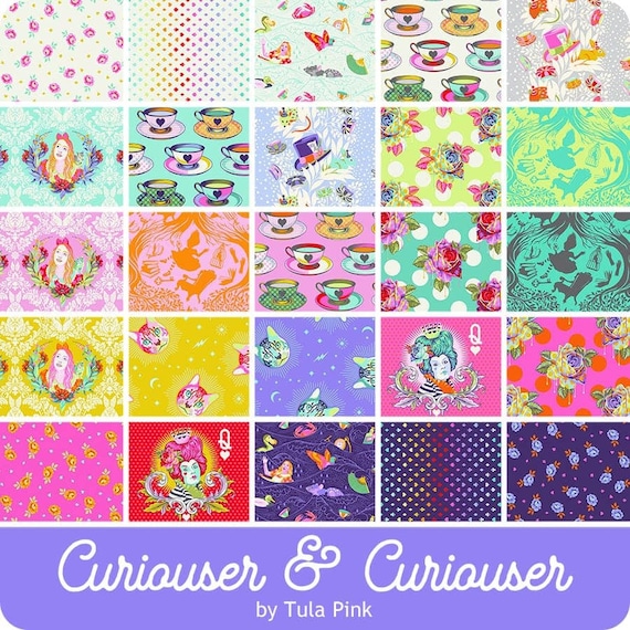 Tula Pink- Pink FABRIC BUNDLE From Curiouser & Curiouser Collection by Free  Spirit Fabric- 13 Fabrics Total - 100% High Quality Cotton