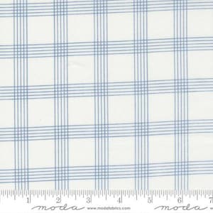 Nantucket Plaid in Cream & Blue from the Nantucket Summer Collection - Moda Fabrics - 100% Quilt Shop Cotton