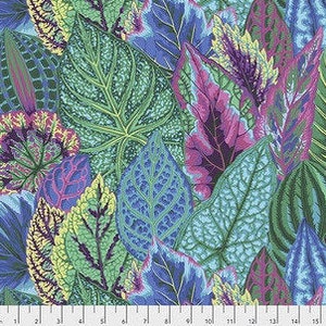 Coleus Leaves in Turquoise Green From Kaffe Fassett Collective Classics Collection by Free Spirit Fabric