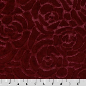 Luxe Cuddle® Demi Rose Merlot Red from Shannon Fabric's Minky Collection- 10mm Pile