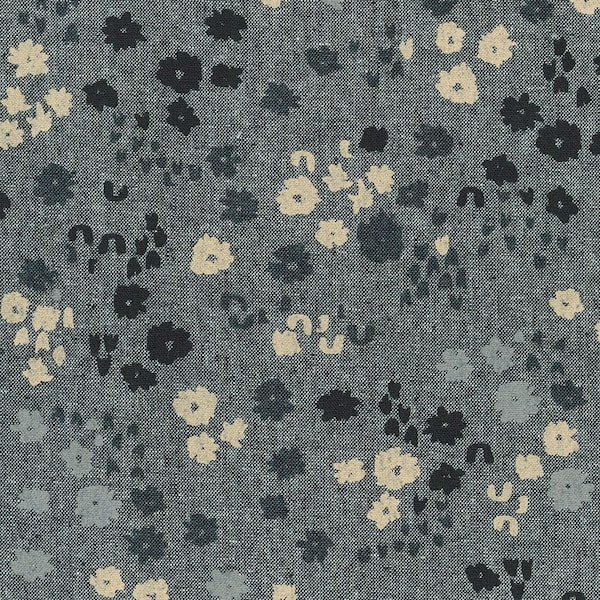 BLACK by Anna Graham from the Riverbend Collection by Robert Kaufman Fabric- Linen and Cotton Blend