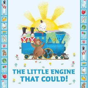The Little Engine That Could Words in Cream by Riley Blake Designs your choice of cut Licensed