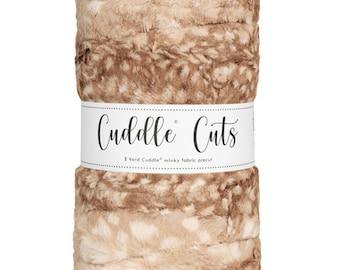 2 Yard Luxe Cuddle®-cut reebruin van cappuccino (72 x 60 inch) warm pluche MINKY van Shannon-stoffen, 10 mm-stapel