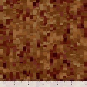 Brown Tonal Pixel Squares from Quilting Treasure Fabric's Ombre Squares Collection