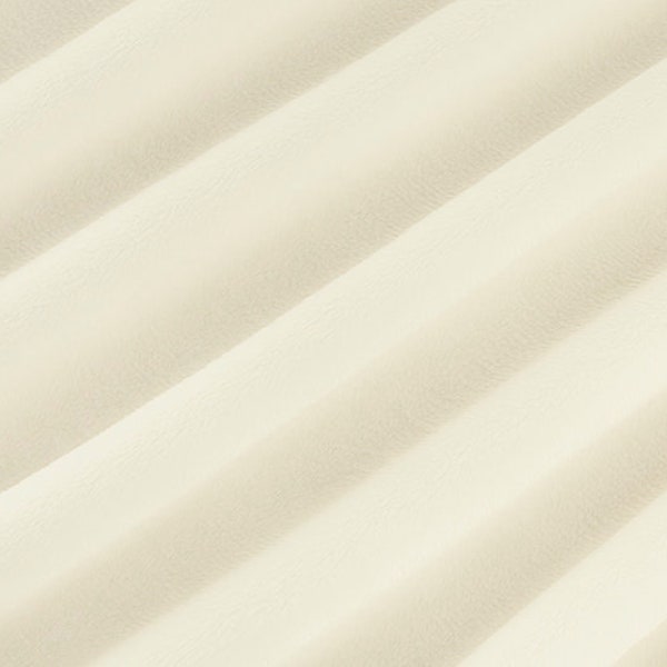 Ivory Solid Cuddle® 3 Smooth Minky Plush From Shannon Fabrics- 3mm