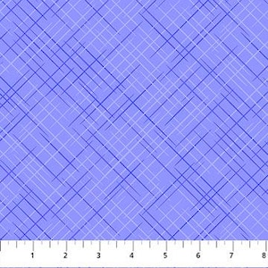 May include: A blue and white patterned fabric with a diagonal criss-cross design. The fabric has a subtle sheen and a soft texture.