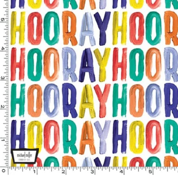 Hooray Hooray Hooray Paint Words From Michael Miller's Ink - Etsy