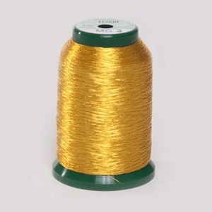 Filo da ricamo King Star Gold Yellow - Bobina da 1.000 metri, peso 40.