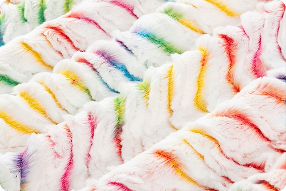 Luxe Cuddle® Prism in Vibrant Rainbow Multi MINKY From