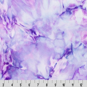 Tie Dye Cuddle® in Mermaid Purple From Shannon Fabrics - 3mm Pile - Pick Your Cut