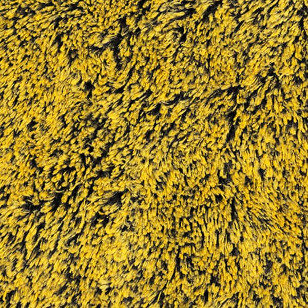 Luxe Cuddle® Frosted Shaggy in Sun Yellow & Black Thick Furry Fabric from Shannon Fabrics - 30mm pile