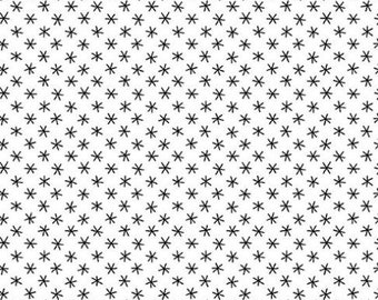 Big Asterisks from Century Black on White Collection by Andover Fabrics